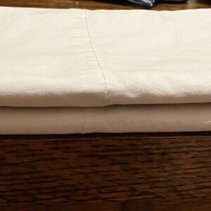 Pair of Ralph Lauren standard ivory pillowcases - 100% cotton, percale, soft!